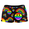Rainbow Love High-Waisted Women's Shorts