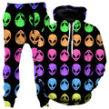 Alien Pattern Hoodie and Joggers Combo