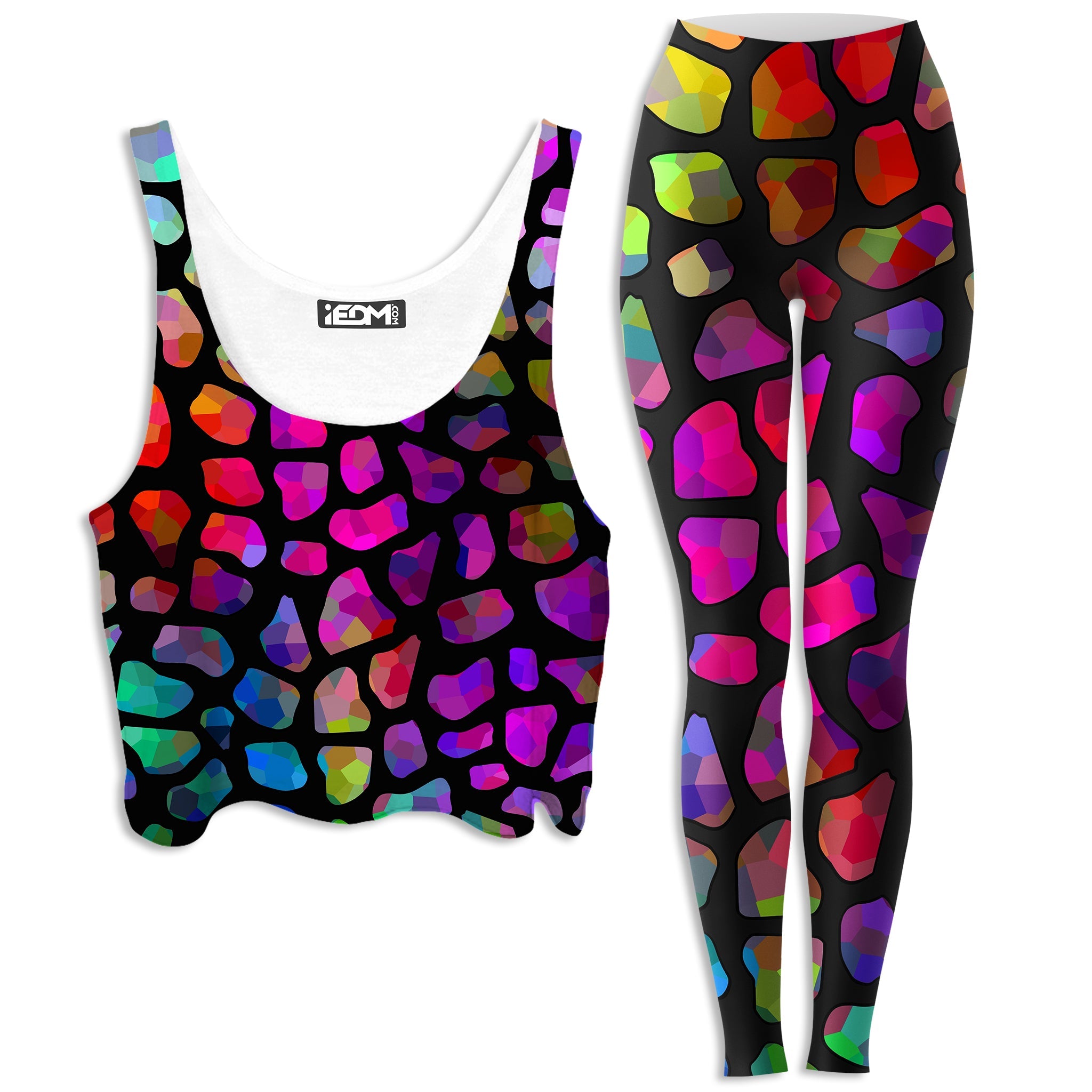 Jewel Giraffe Spots Crop Top and Leggings Combo