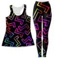 Sparkle Geometric Women's Tank and Leggings Combo