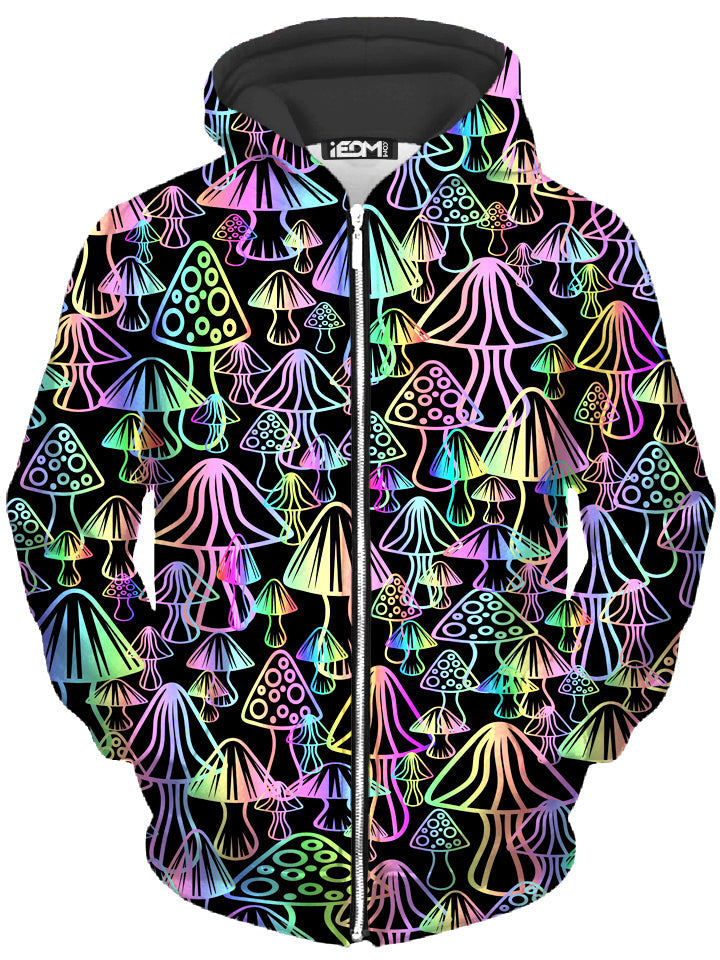Magic Mushrooms Unisex Zip-Up Hoodie