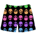 Alien Pattern Swim Trunks