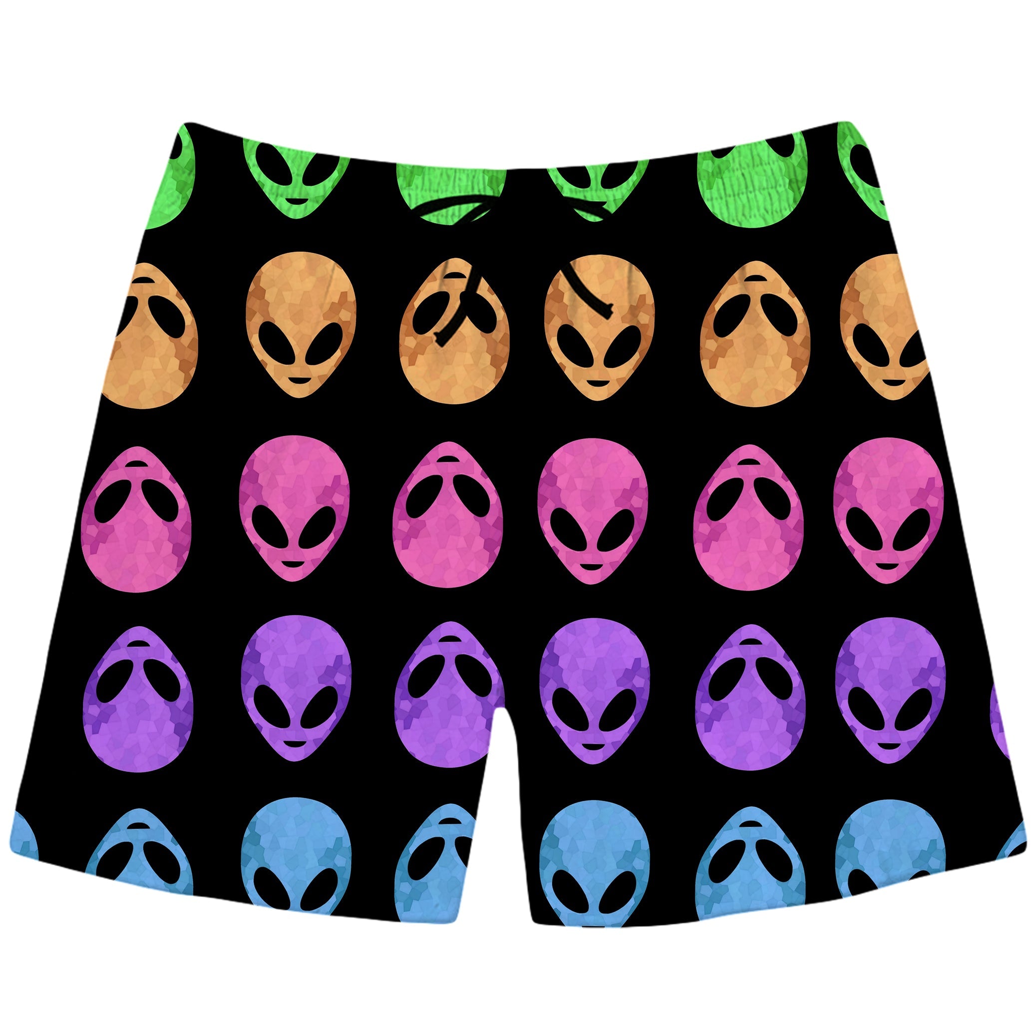 Alien Pattern Swim Trunks