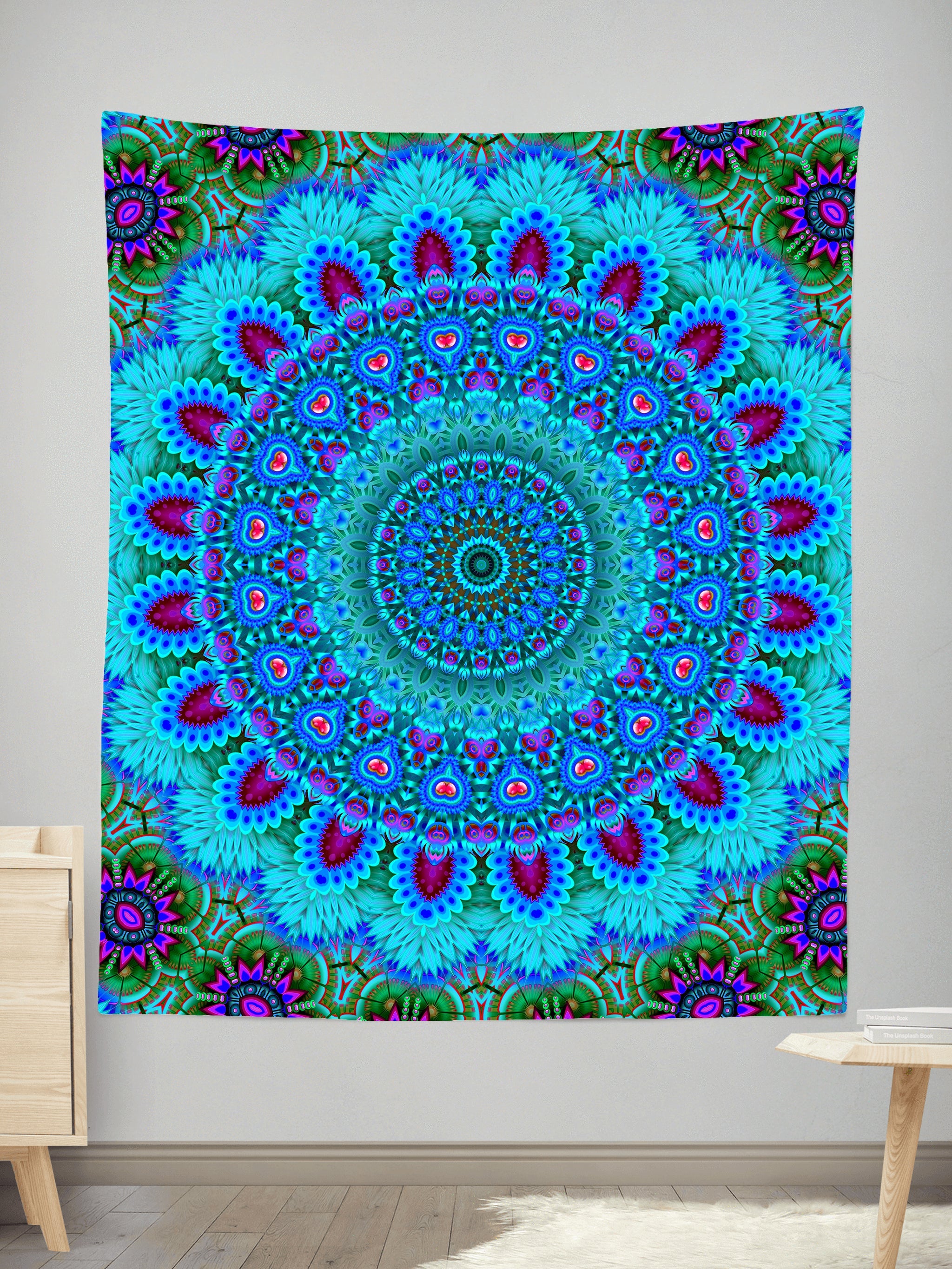 Feather Blues Tapestry