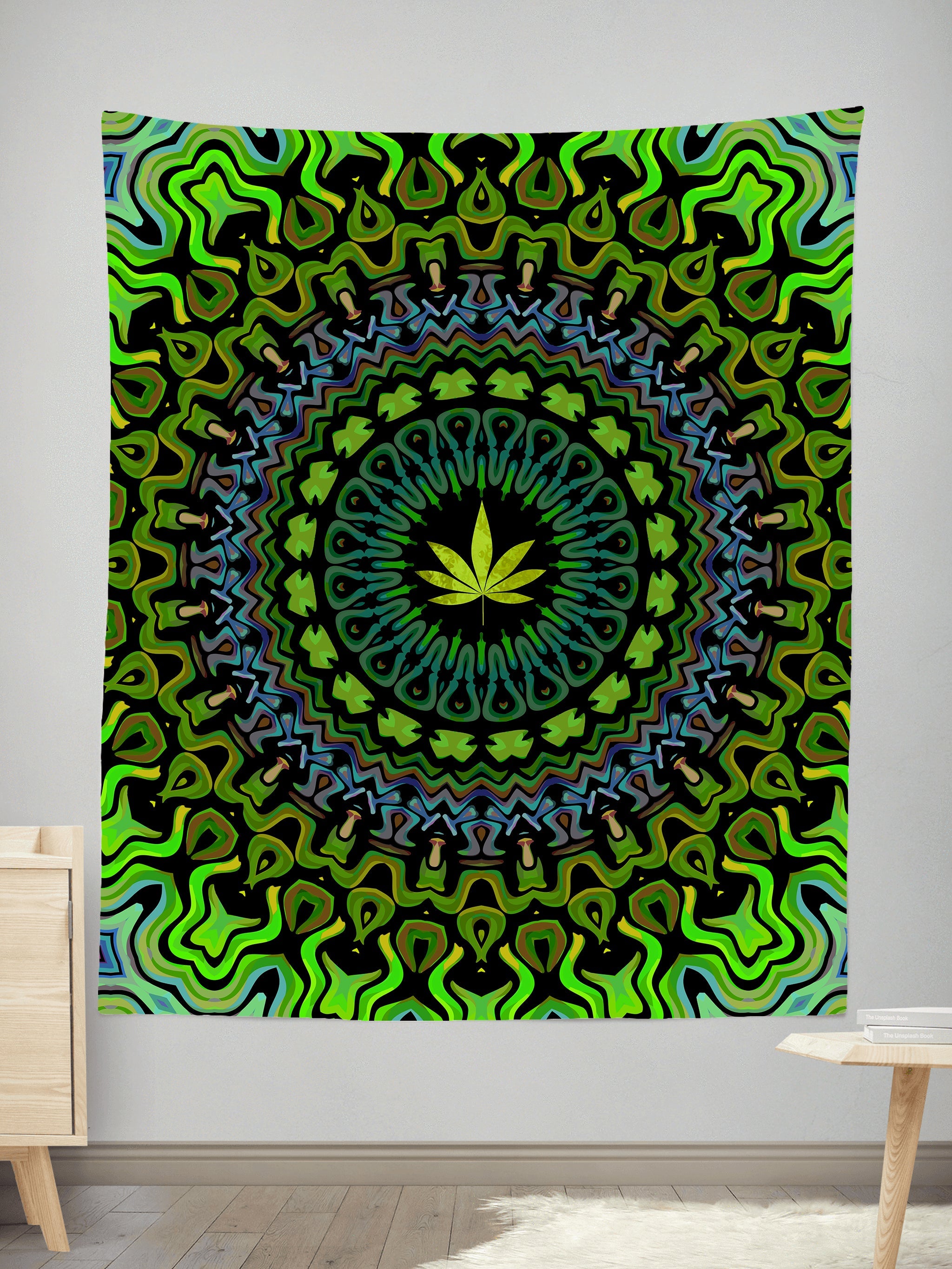 Marijuana Kaleidoscope Tapestry