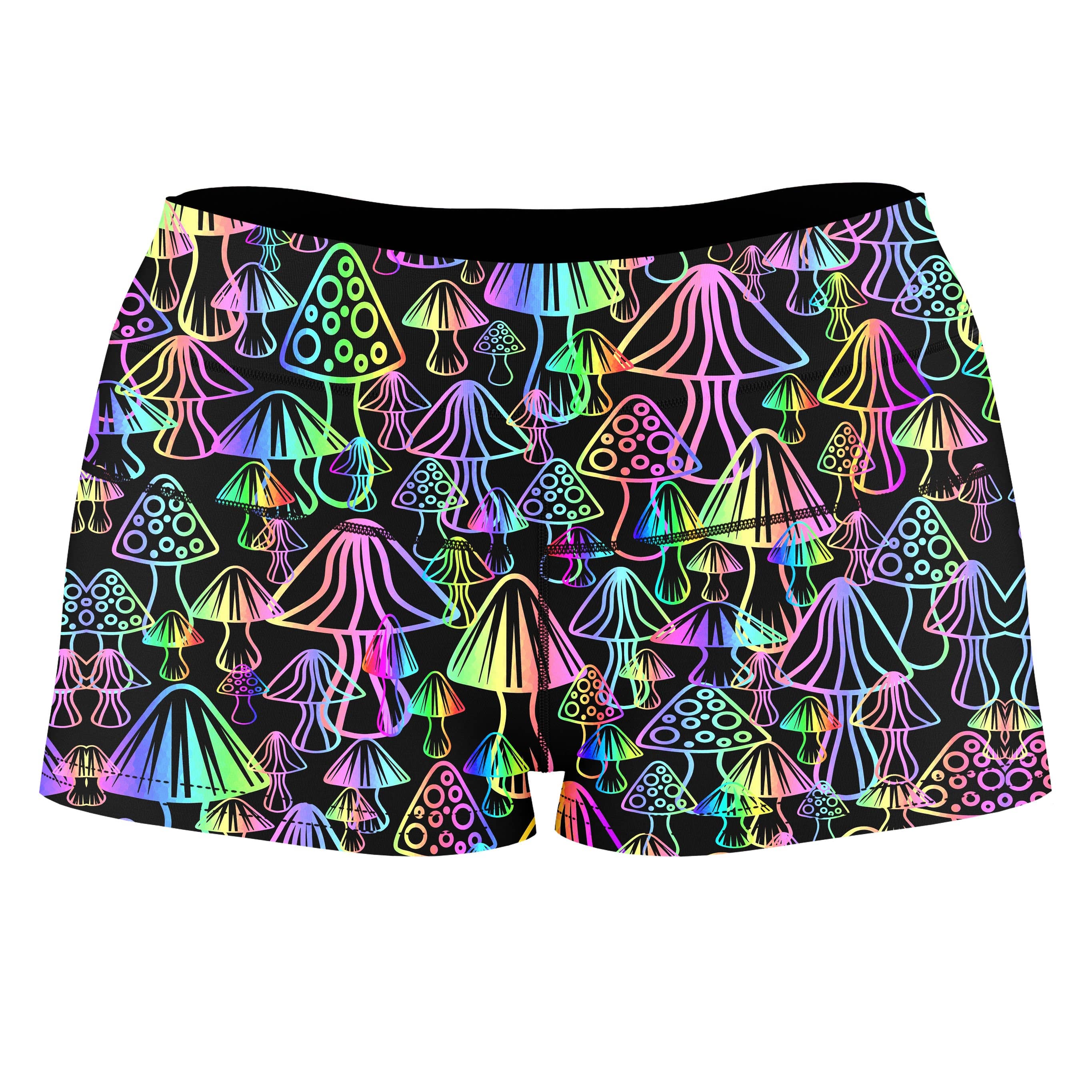 Magic Mushrooms High-Waisted Women's Shorts