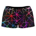 Webbed Geometric High-Waisted Women's Shorts