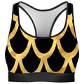 Mermaid Scales Gold Rave Bra