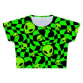 Green Aliens Crop Tee