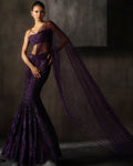 Wine Fish Cut Lehenga By KYNAH, Luxury Indian Fashion & Bridal Wear