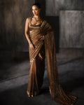 Golden Kashti Sari By KYNAH, Luxury Indian Fashion & Bridal Wear