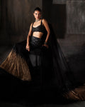 Black To Gold Sequins Lehenga By KYNAH, Luxury Indian Fashion & Bridal Wear