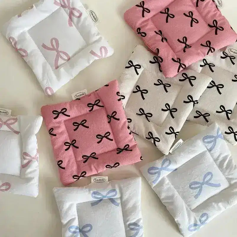 Feminine Bow Cotton Coaster
