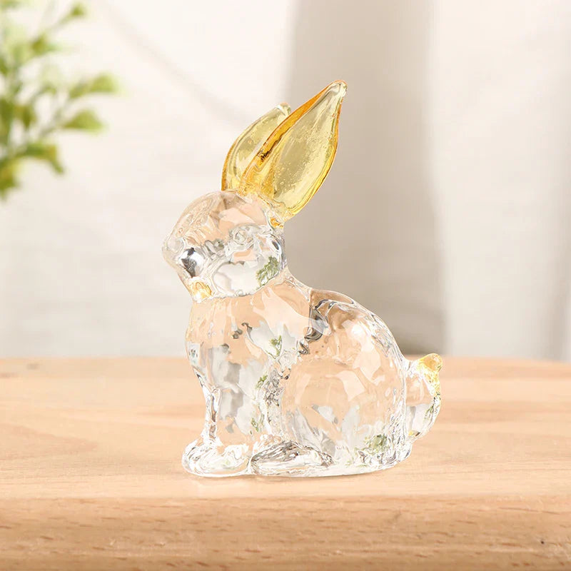 ArtZ® Hoppy Crystal Bunny Sculpture - Yellow
