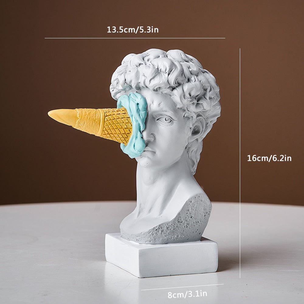 ArtZ® Nordic Ice Cream Face Sculpture - Cotton Candy