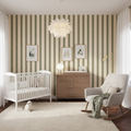 Sage Green Scallop Wallpaper