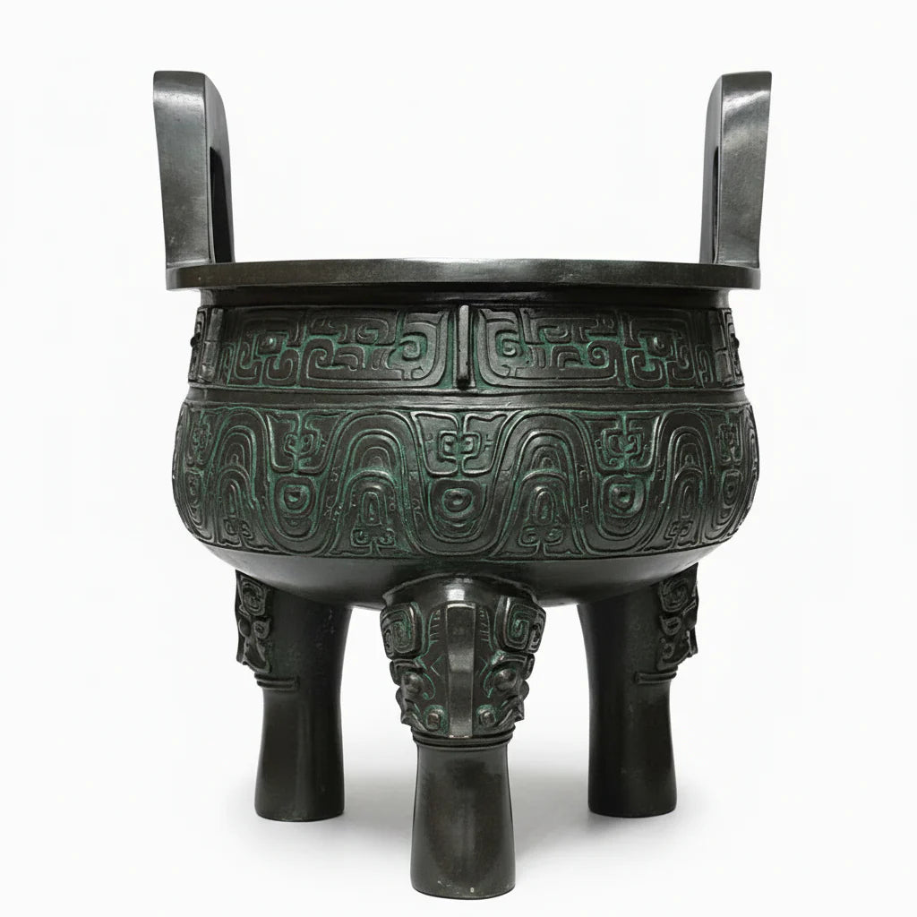 Bronze Ding Wealth Censer — Feng Shui Statue