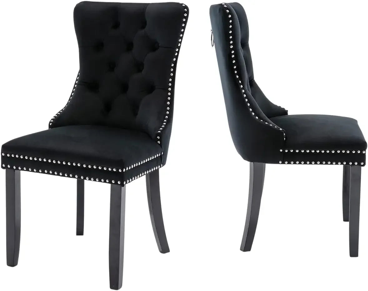 ArtZ® Royale Dining Chairs, Set of 6 Chairs - Black (Set of 6 Chairs)