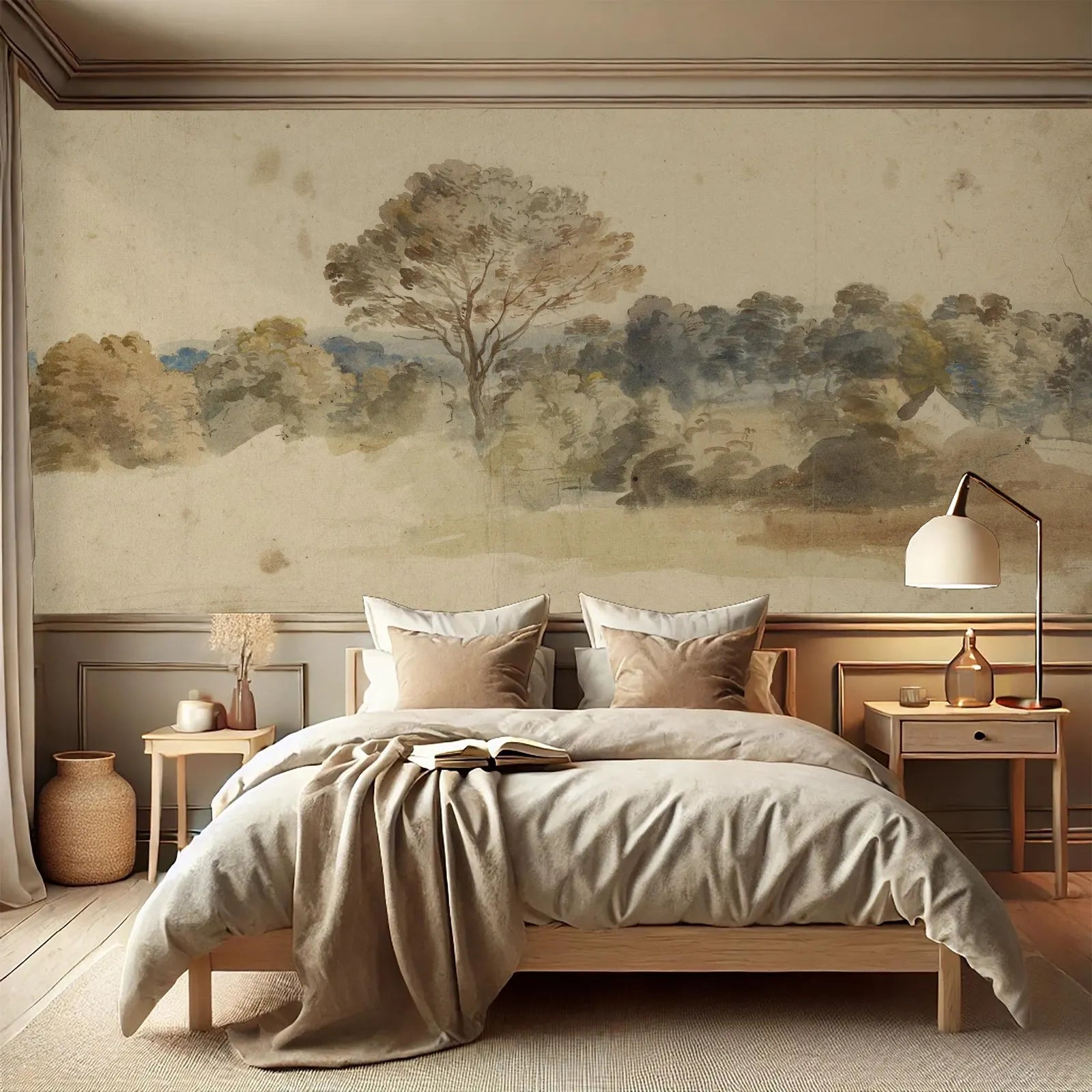 Vintage Tree Landscape Mural