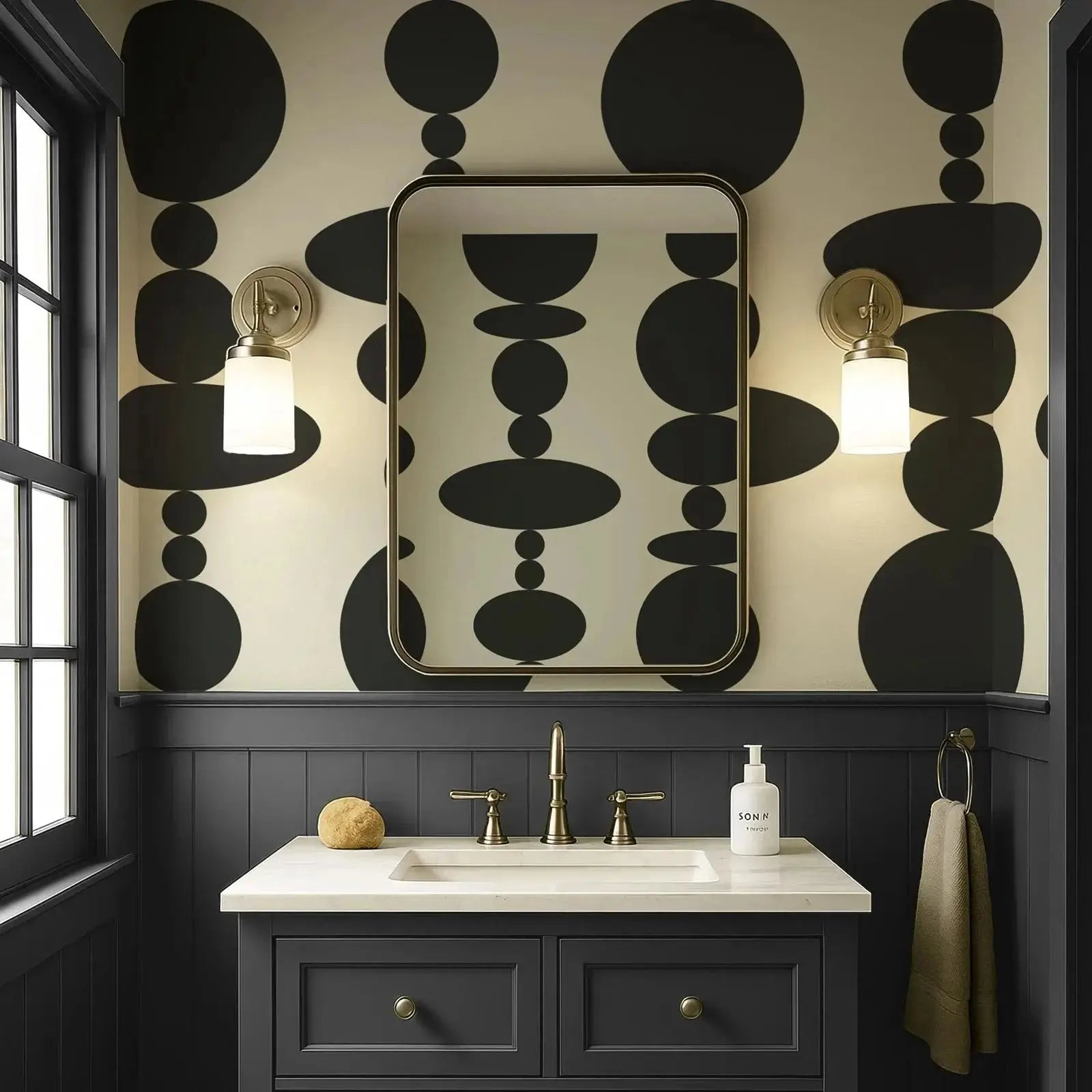 Retro Round Shapes Wallpaper