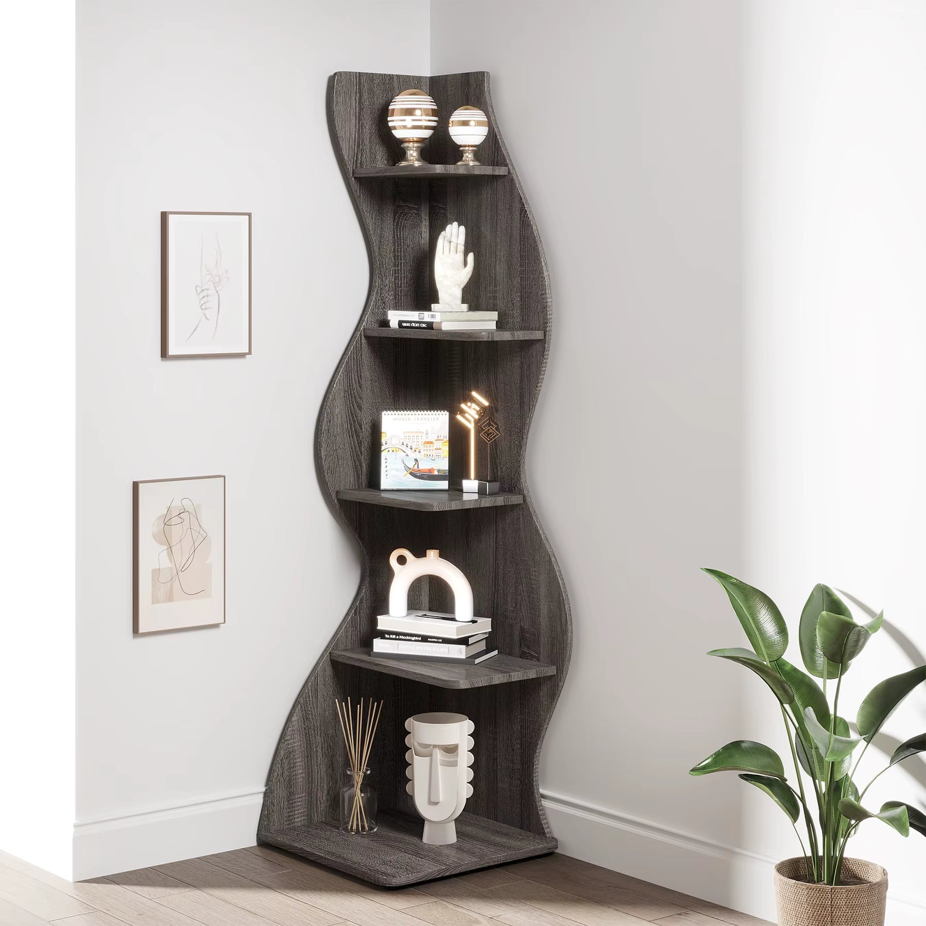 ArtZ® Tidy Tower Shelf - Grey