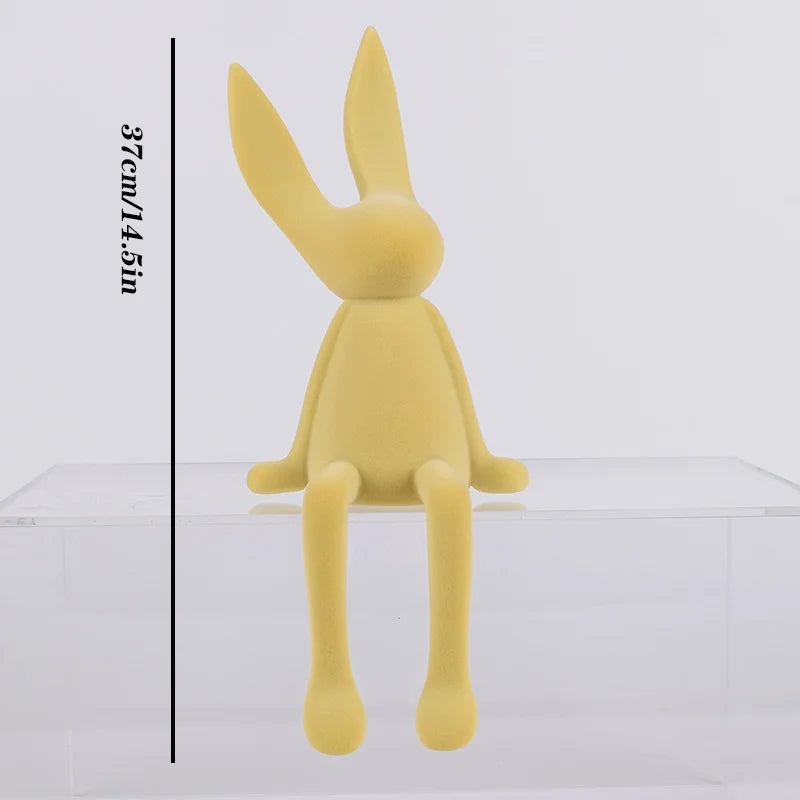 ArtZ® Nordic Abstract Rabbit Sculptures - Yellow Adult