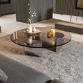 ArtZ® Nordic Design Round Glass Wedge Coffee Table