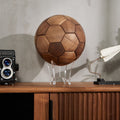 ArtZ® Wood Soccer Ball Sculpture - Style 1: Black Walnut Wood