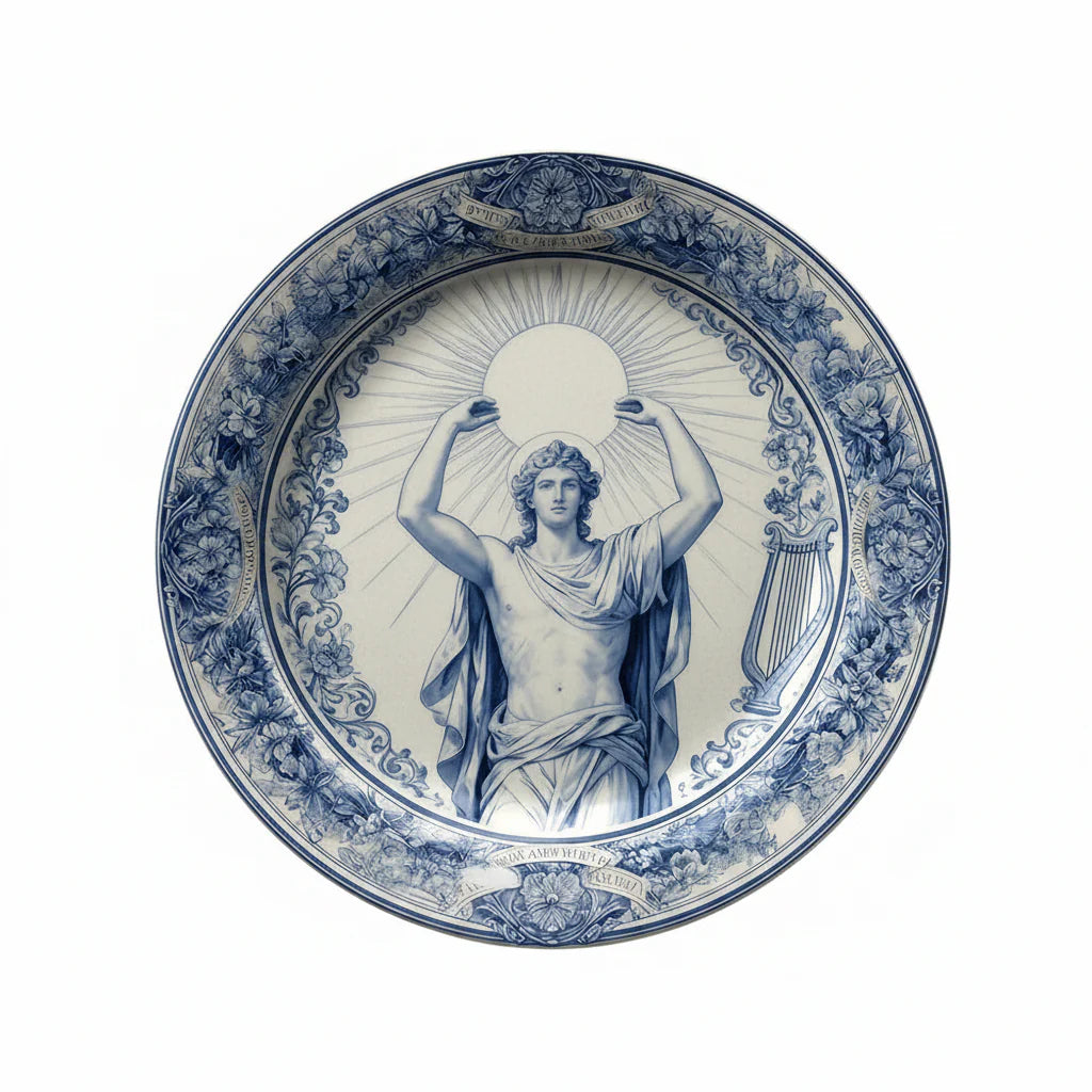 Greek Sun God Helios Decorative Ceramic Plate