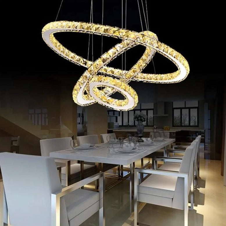 ArtZ® Eternity K9 Crystal Chandelier - 3 Rings - 16 inch; 23 inch; 31 inch (40cm; 60cm; 80cm)