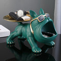 ArtZ® Bodybuilder Bulldog Storage Bin And Tray - Green