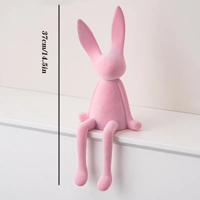 ArtZ® Nordic Abstract Rabbit Sculptures - Pink Adult