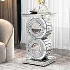 ArtZ® Diamond Gleam Mirrored Side Table