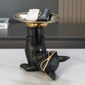 ArtZ® Yoga Bulldog Sculpture And Tray