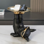 ArtZ® Yoga Bulldog Sculpture And Tray