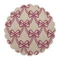 Scalloped Bow Round Hand Tufted Wool Rug
