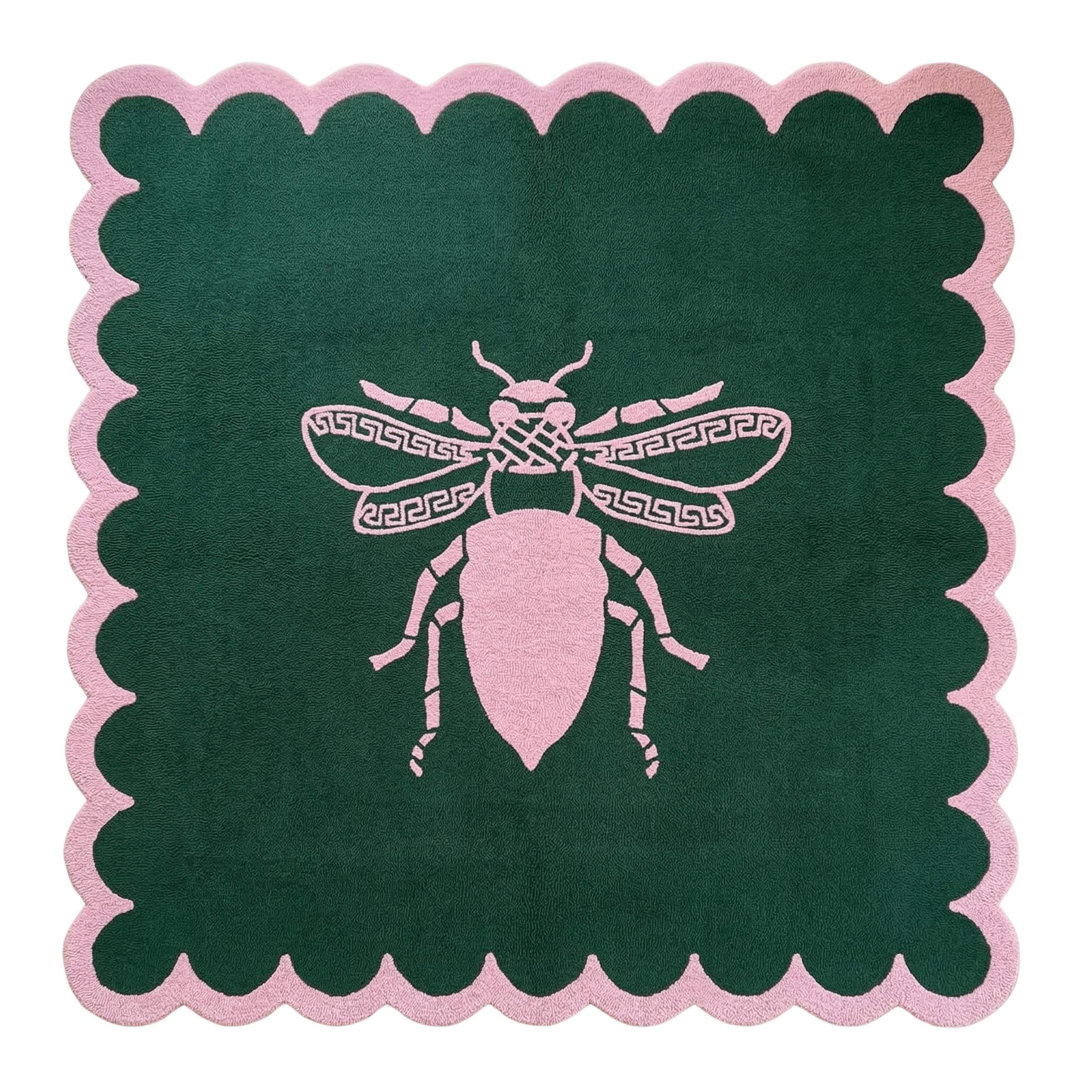 Scalloped Bee Hand Tufted Wool Rug