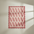 Scalloped Zic Zag Hand Tufted Wool Rug