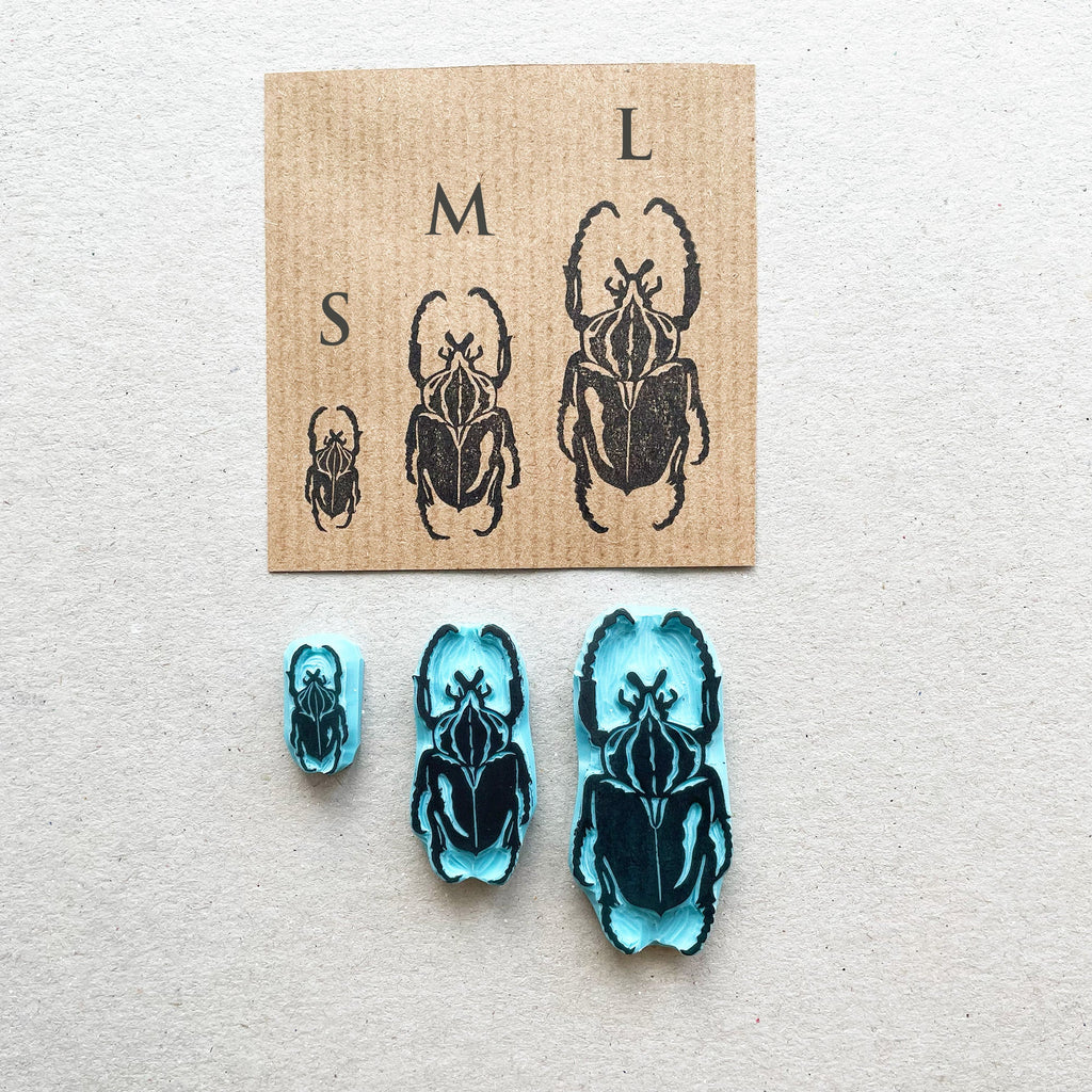 Scarab insect rubber stamp