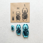 Scarab insect rubber stamp