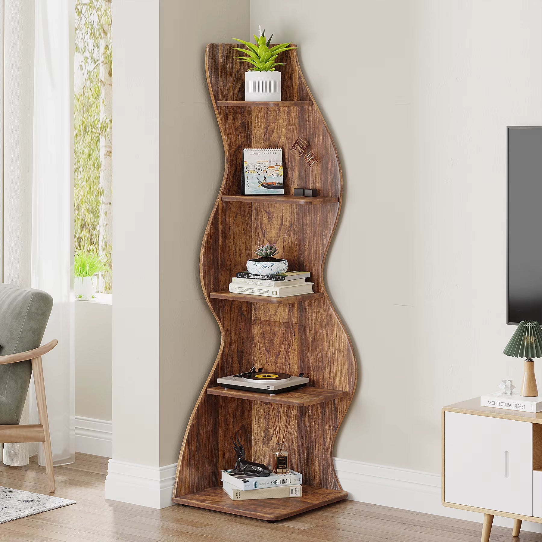 ArtZ® Tidy Tower Shelf - Brown