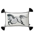Timeless Chinoiserie Running Horse Pillow Cover