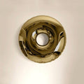 ArtZ® Stainless Steel Doughnut Wall Pendant - Gold / 35.4 inch Diameter (90cm)