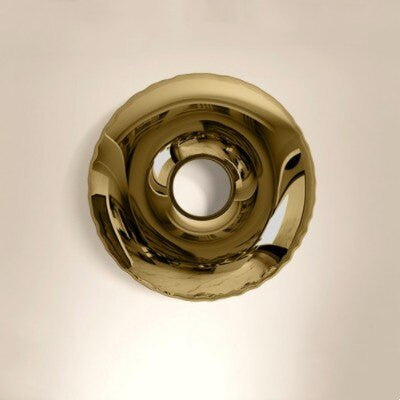 ArtZ® Stainless Steel Doughnut Wall Pendant - Gold / 35.4 inch Diameter (90cm)