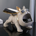 ArtZ® Bodybuilder Bulldog Storage Bin And Tray - Gray