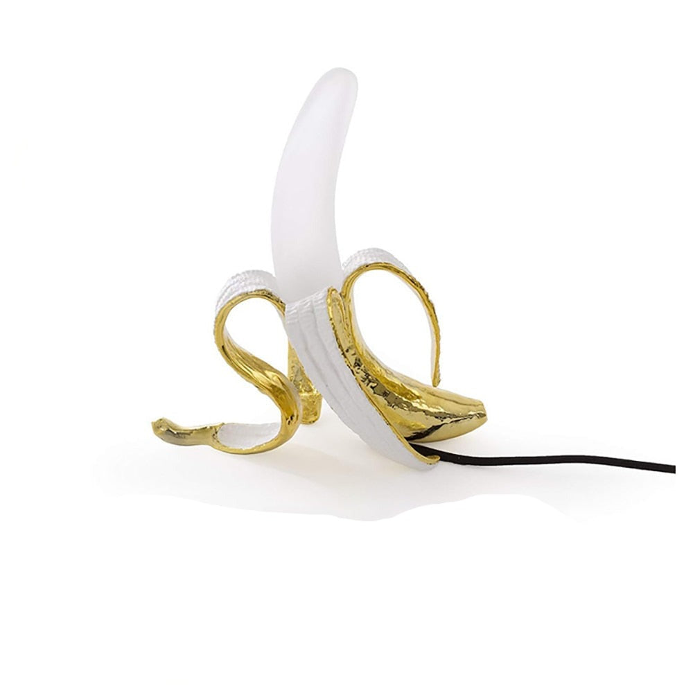 ArtZ® Banana LED Table Lamp - Electroplated Gold Standing / EU Plug