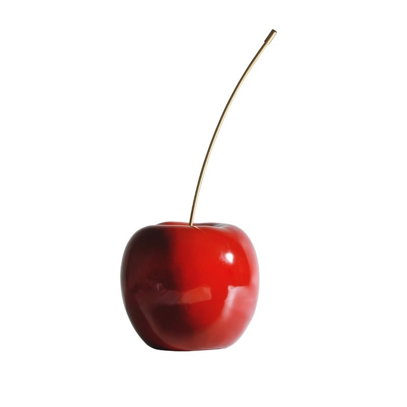 ArtZ® Nordic Cherry Sculptures - One Red Large 25.6 inch by 12.6 inch by 11.8 inch (65x32x30cm)