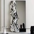 ArtZ® Stainless Steel Lava Mirror - Height 63 inch; Width 31.5 inch (160x80cm)