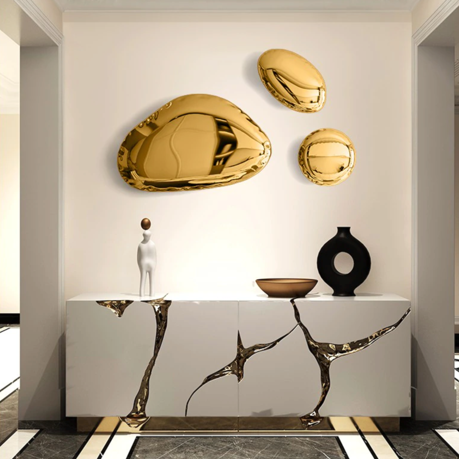 ArtZ® Stainless Steel Water Drop Wall Pendants