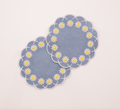 Daisy Coaster in Blue, Set of 4